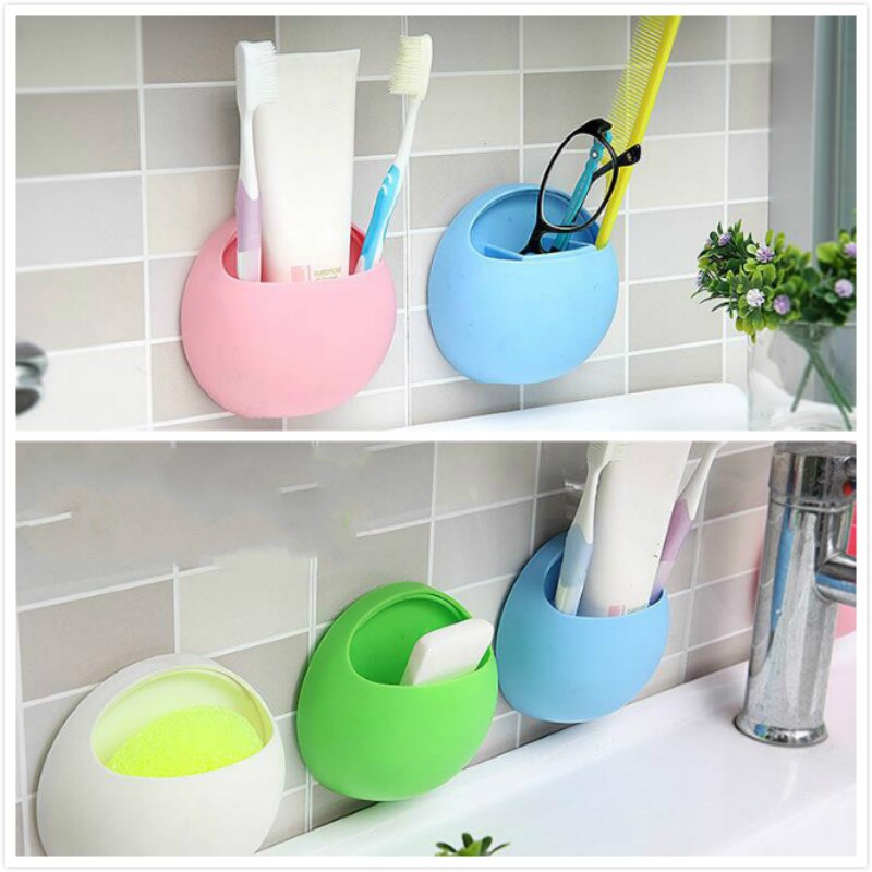 Soporte de pared para cepillos de dientes, Ventosas para ducha, ventosa para cepillo de dientes, ganchos de succión, 1 unidad