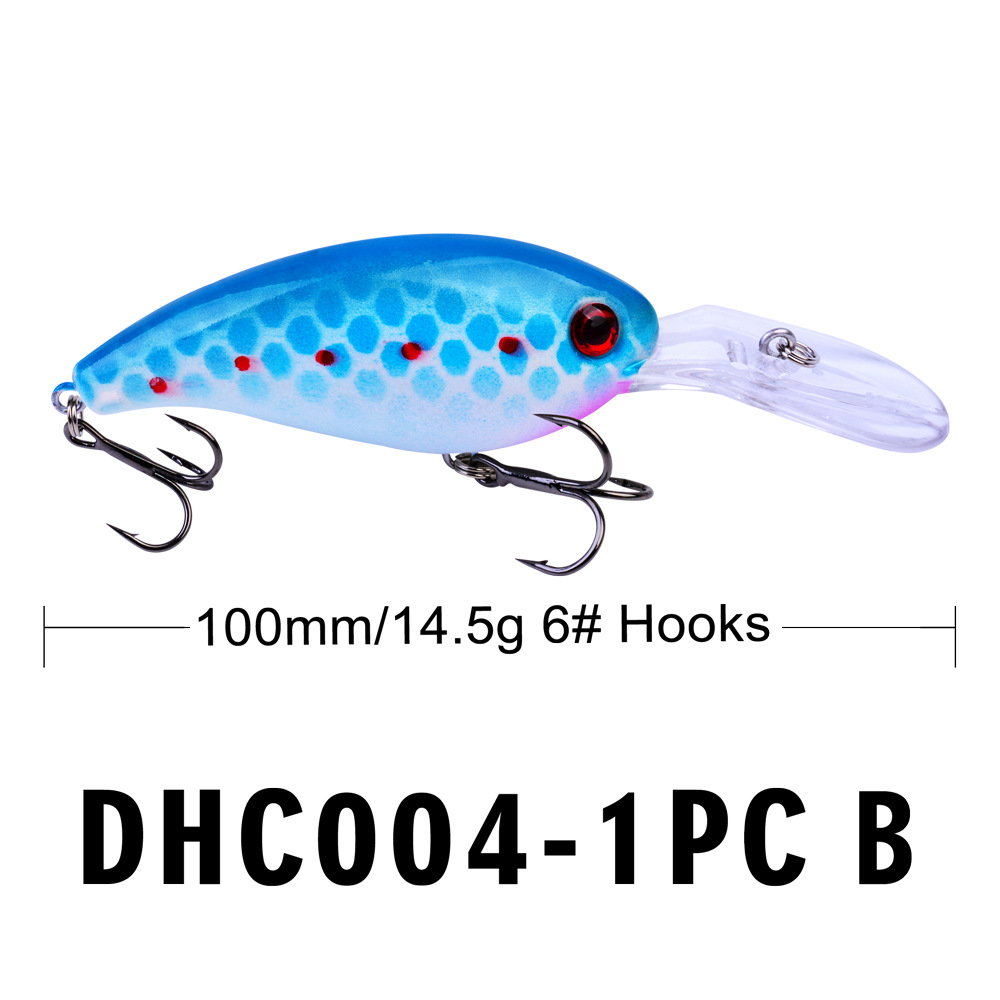 10Cm 14.5G Crankbait Lange Lip Vissen Lokken Drijvende Bionic Wobbler Crank Aas Kunstmatige Lokken Harde Aas 3D Ogen minnow Bass Aas: B