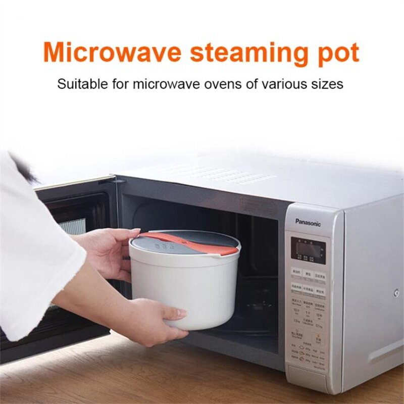 Microwave Oven Rice Cooker Portable Food Container Multifunction Steamer Rice Cooker Bento Lunch Box Kitchen Tool