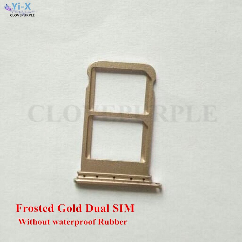 1 PCS SIM Card Tray Slot Houder Adapter Voor Huawei Mate 10 Pro SIM Houder Slot Tray Onderdelen: FrostedGold Dual SIM