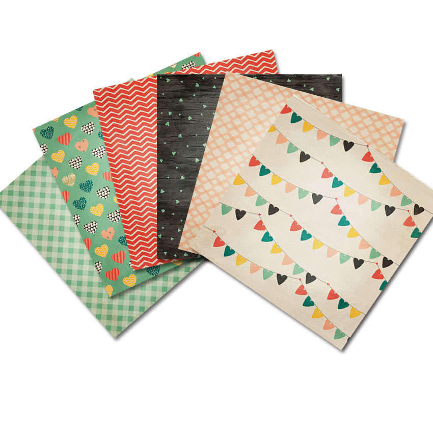 24 Sheets -themed Scrapbook Paper 15.2cm X 15.2cm Square Kids Handmade Diy Scrapbooking Craft Decoration Package Parper