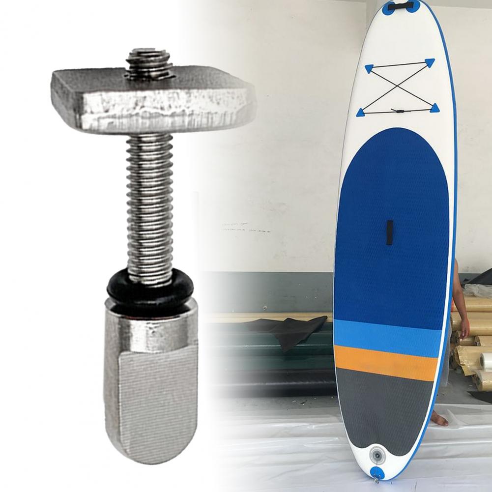 6 stück finnenschrauben mit platte, edelstahl, surfbrett-daumenfinne, longboard-schraube, board-finnenschrauben, surfzubehör