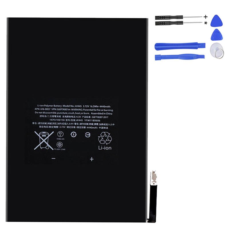 Battery for iPad Mini 1 A1432 A1454 A1455 Complete Repair Tools Kit, 0 Cycle 4440mAh Battery With tools