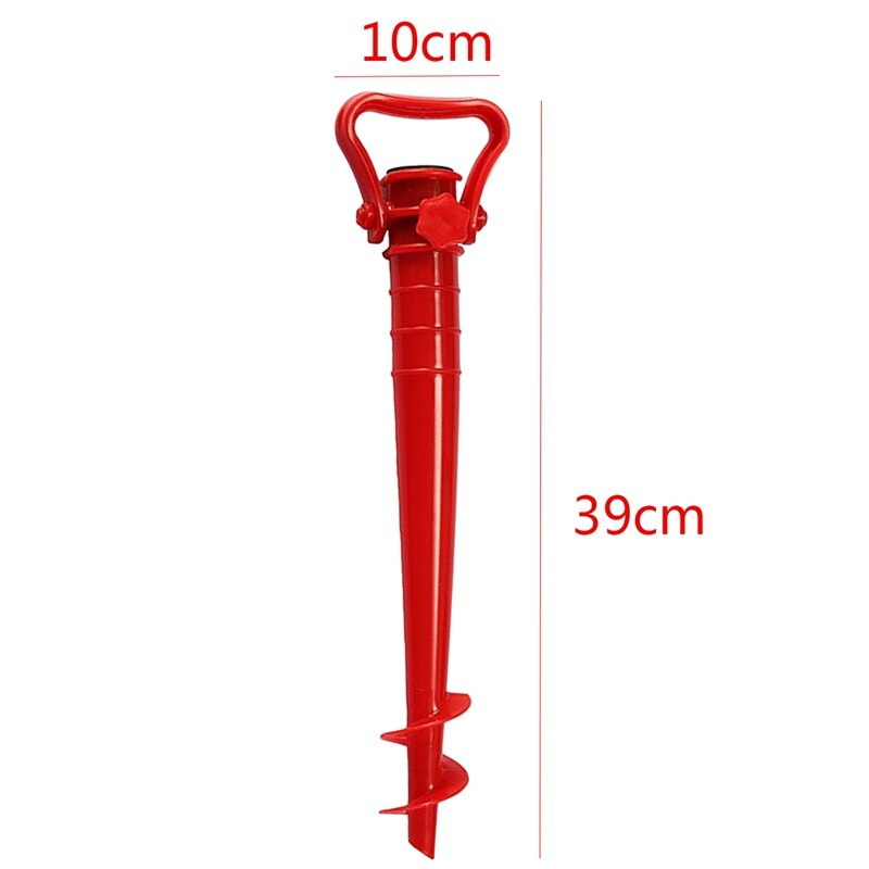 Soleil plage pêche Parasol ancre au sol pic parapluie extensible support de support rouge