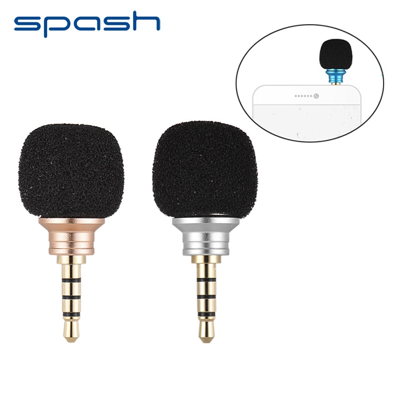 Spash 3.5Mm Jack Mini Omni-Directionele Microfoon Draagbare Kleine Microfoon Voor Recorder Mobiel Smartphone Android Telefoon