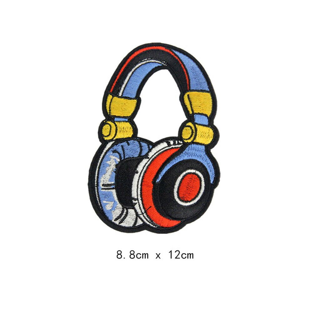 Muziek Gitaar Note Headset Patches Cap Schoen Ijzer Op Geborduurde Applicaties DIY Kleding Accessoires Patch Kleding Stof Badges