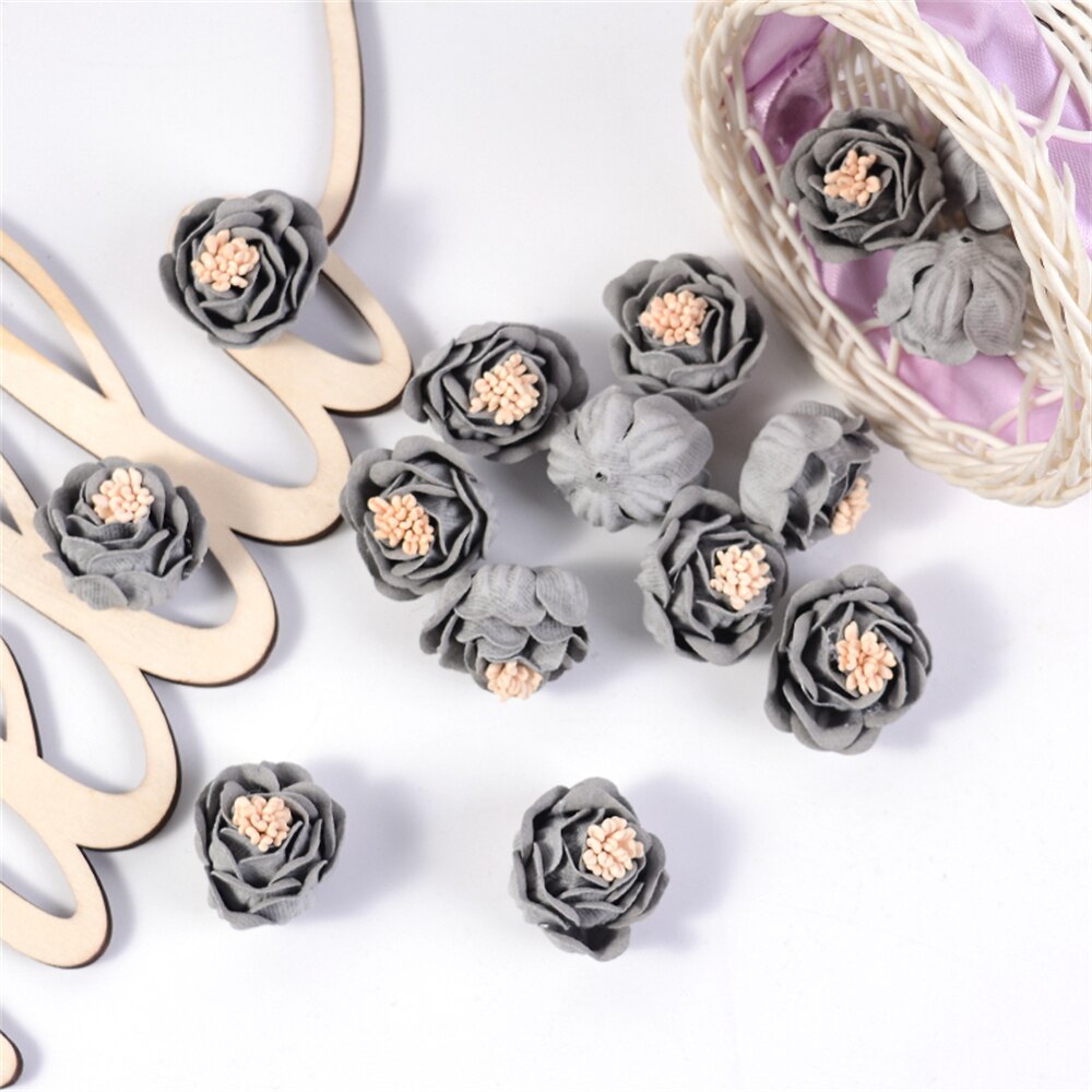 10Pcs Kunstmatige Milieuvriendelijke Bloem Microfiber Bloemen Hoofd Home Decor Wedding Garland Decoraties Diy Haar Corsage Accessoires: 08A HF6608