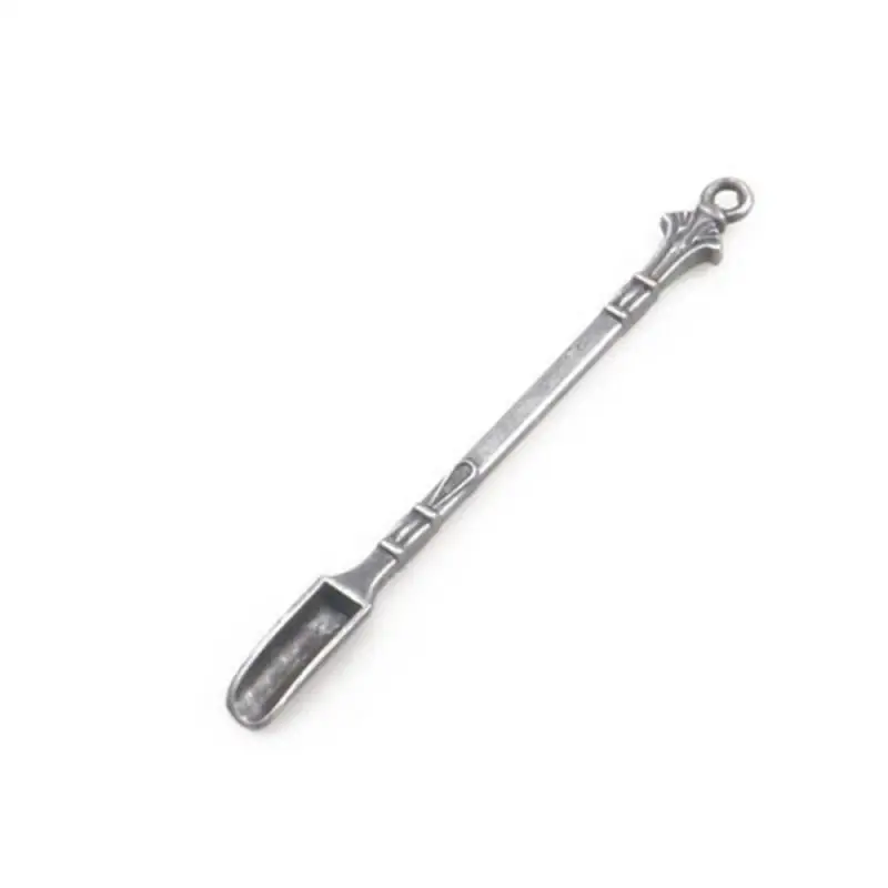Nowy wielofunkcyjny mini metal Kawa proszek łyżka Miedź szufelka z pierścień zastawa stołowa klasyczny królewski złoto ornament łopata malutki łyżka: BIAŁY