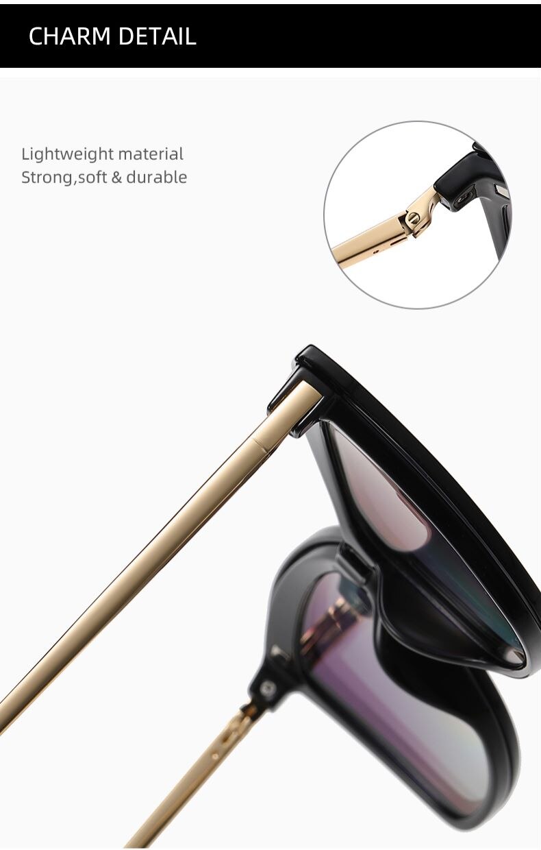 Magnetic Sunglasses Men Polarized Clip On Sunglass Women cat eye Sunglases Ultra-Light Night Vision Glasses