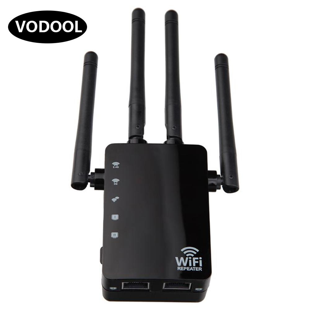 Senza fili WiFi 2.4G/5G Ripetitore router doppio gruppo musicale 1200Mbps Amplificatore di Segnale booster 4 Antenne WiFi gamma estensore Punto di Accesso