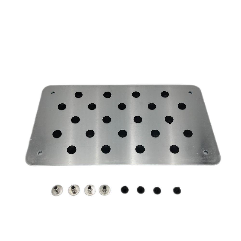 Alliage d'aluminium voiture plaque antidérapante tapis pédale tapis de sol environnement caoutchouc voiture accessoires style