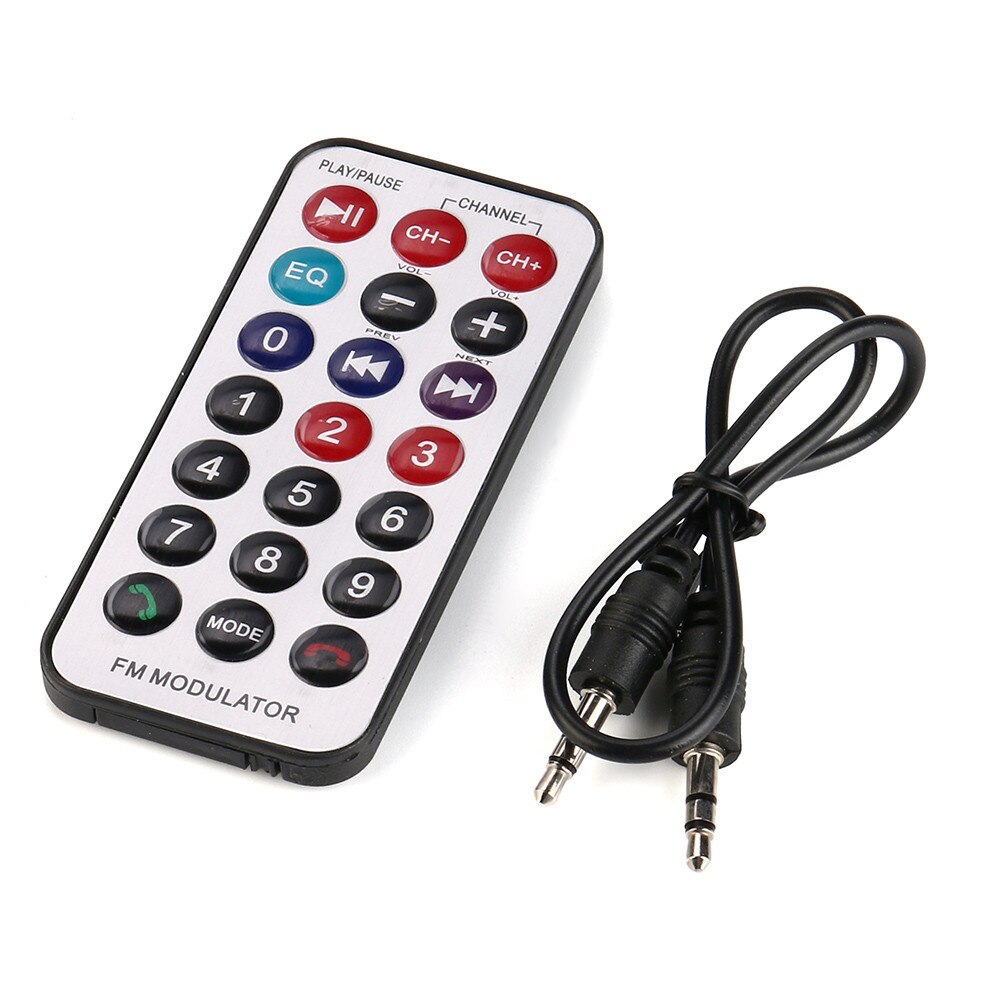 Bluetooth  mp3 -soittimen handsfree-autosarja fm-lähetin modulaattori sd mmc usb-kaukosäädin 19*14cm