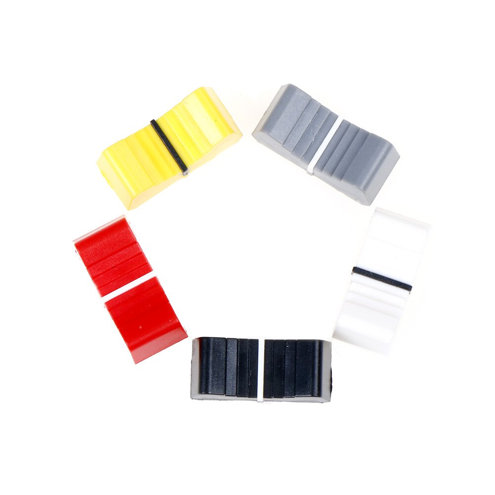 10pcs 8mm Fader Knob Cap Touch Sensitive Slider Ribbed Mixer Desk Switch Knob Cap