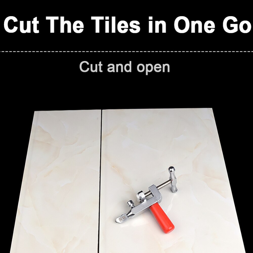 Easy Glide Glass Tile Cutter 2-in-1Professional Cutter Thick Glass Cutter Cutting Tool With Handle