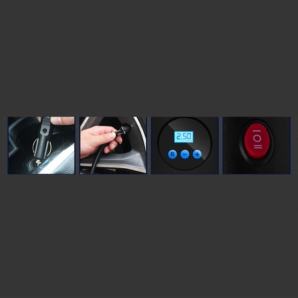 Car Emergency Air Pump Digital/ Pointer Display Automatic Charging And Stopping Automobile Plastic Tire Air Pump