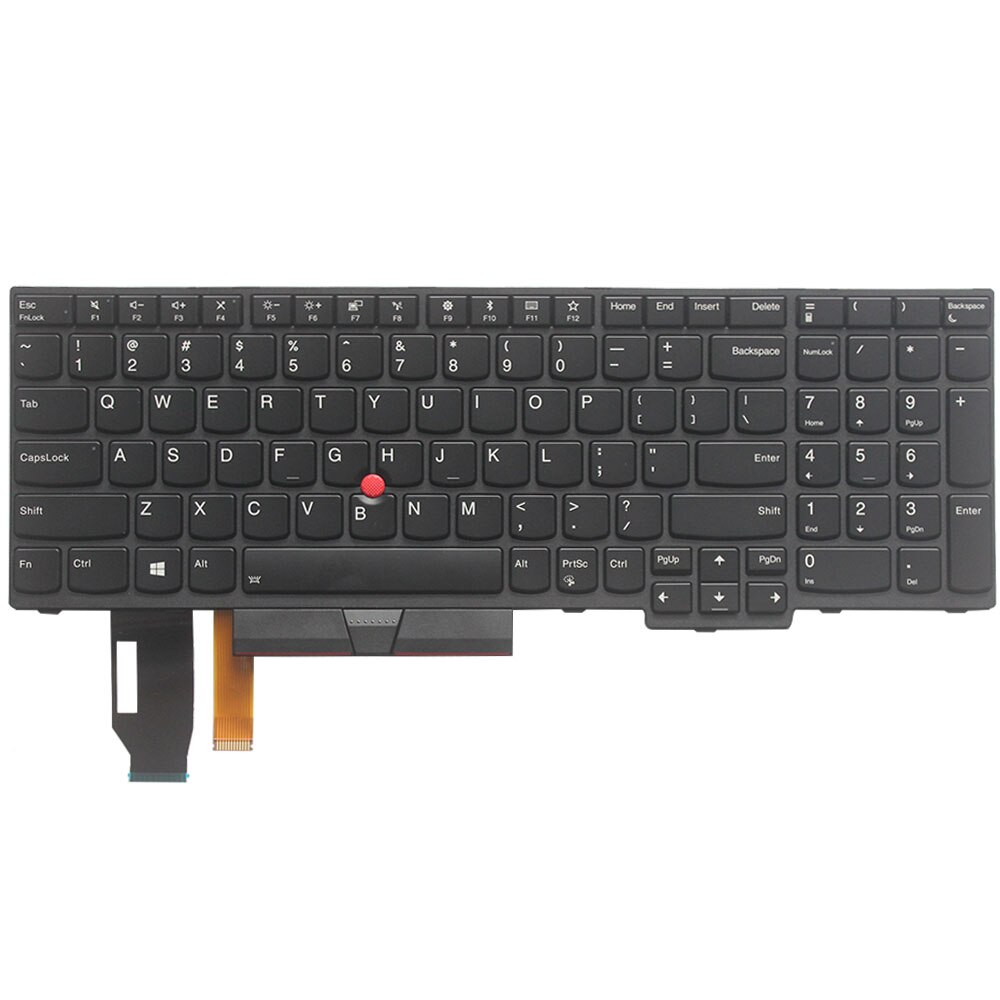Laptop Us Keyboard Voor Lenovo Thinkpad E580 E585 E590 E595 T590 P53S L580 L590 P52 P72 P53 P73 Ons zwart Met Achtergrondverlichting
