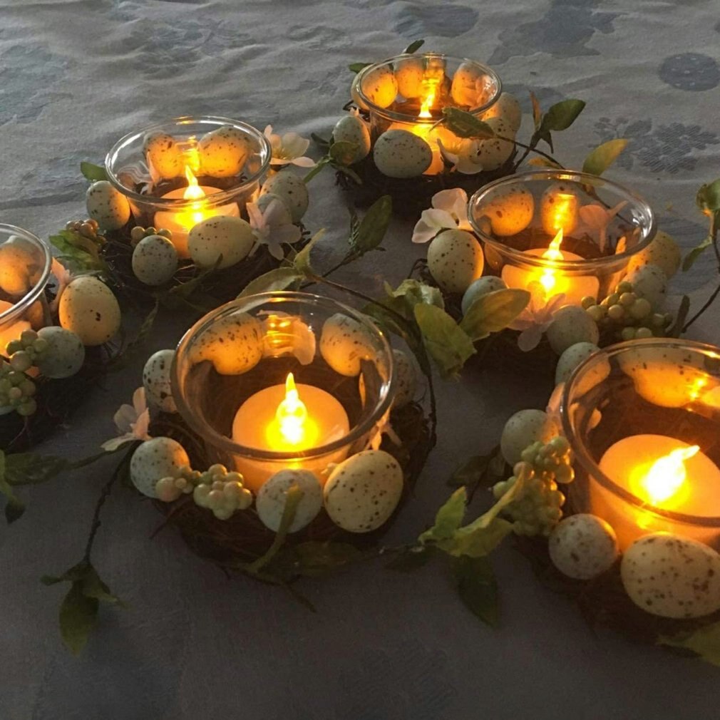 12/24pcs Realistic Bright Flickering Flameless Tea Light LED Electronic Tea Candle Transparent Soft Core Yellow Flashing Candle