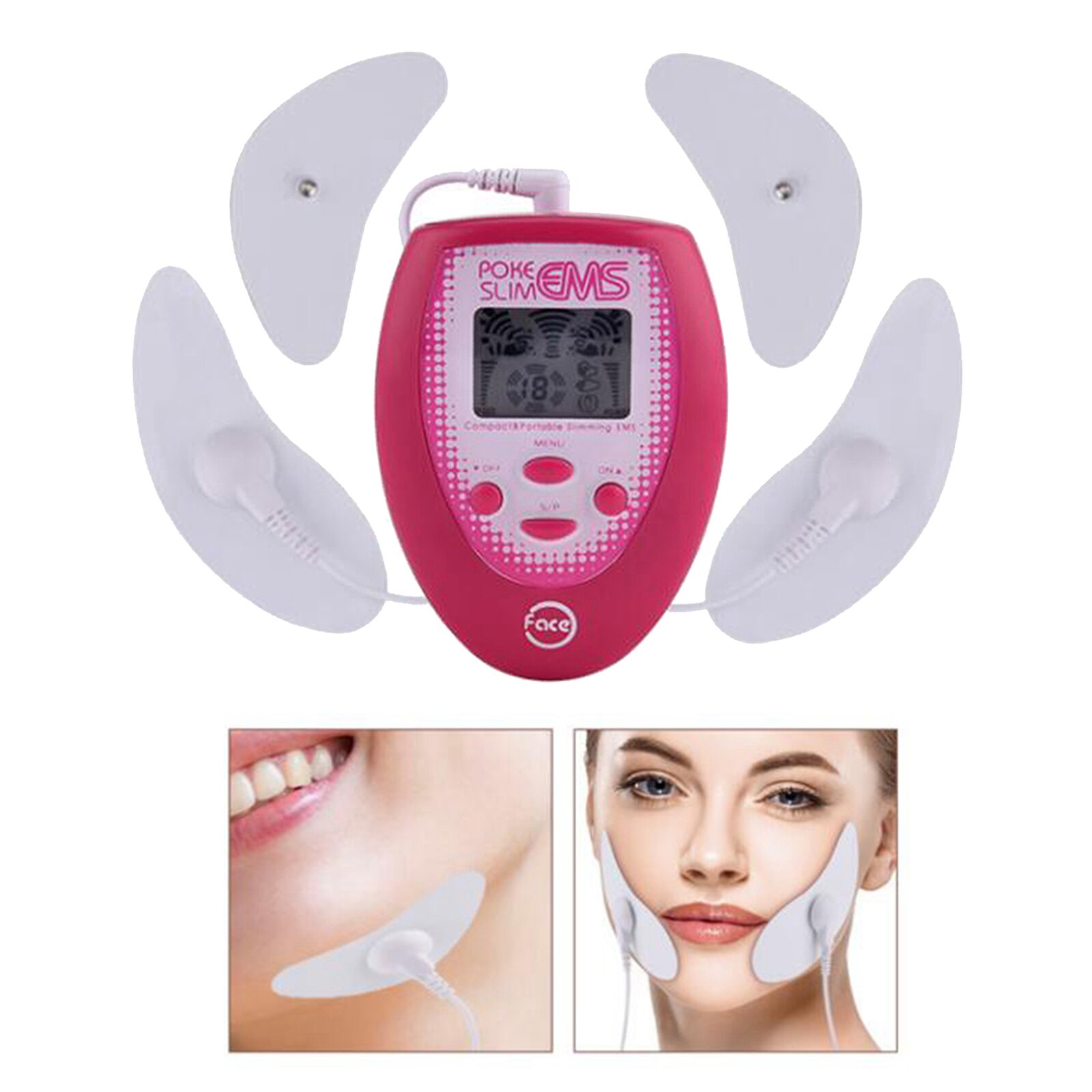 Máquina eléctrica portátil para Lifting facial, con almohadillas de Gel para cara, cuello, brazos y piernas