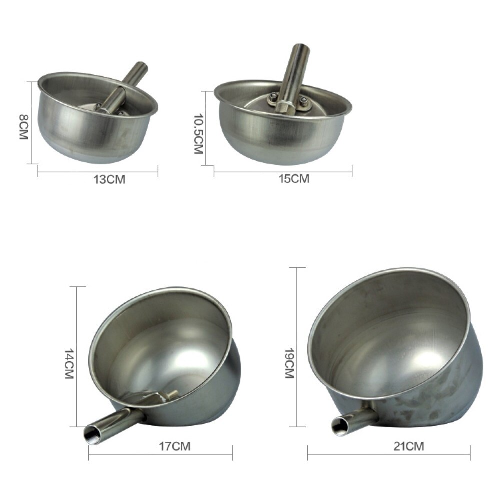 Tykt rustfrit stål gris drikkeskål størrelse gris drikke springvand vandføder dyse svin gård avl udstyr