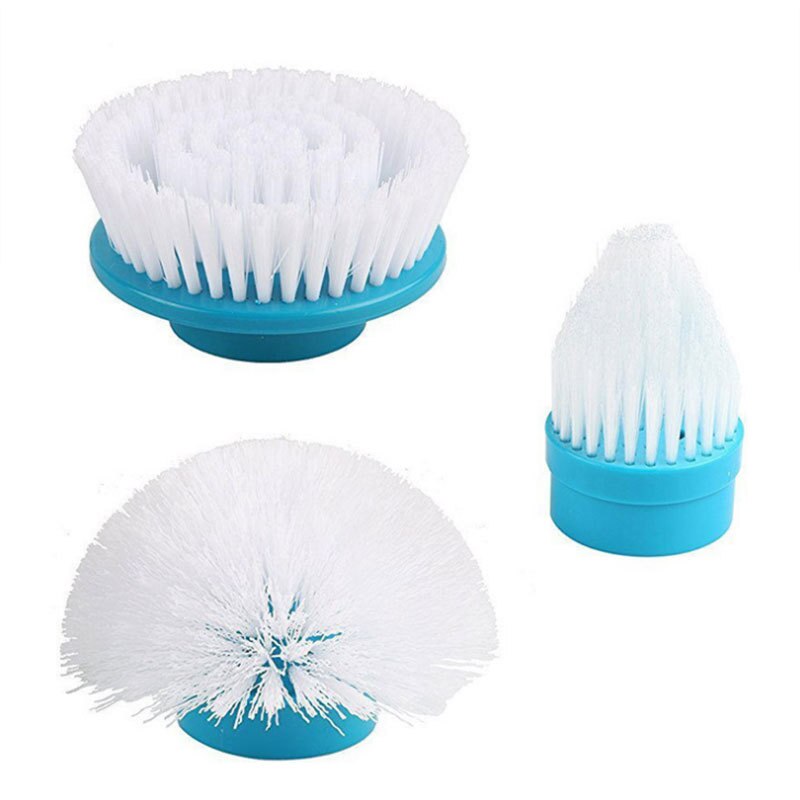 Elektrische Borstel Spin Scrubber Turbo Scrub Draadloze Oplaadbare Badkamer Cleaner Extension Handvat Bad Raam Gereedschappen: Replace brush head / UK Plug