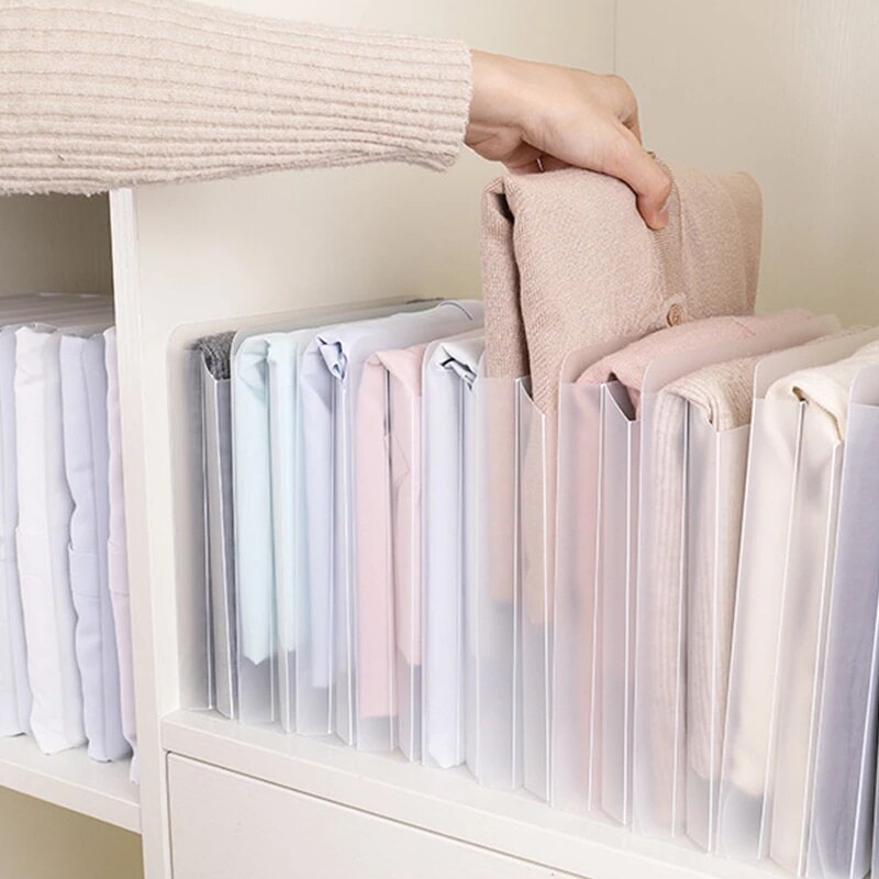 Folding Board Shirt Clothes Folding Board Shirt Organizer Wardrobe Clothing Storage Bag Transparent Home Foldable Clothes Boards