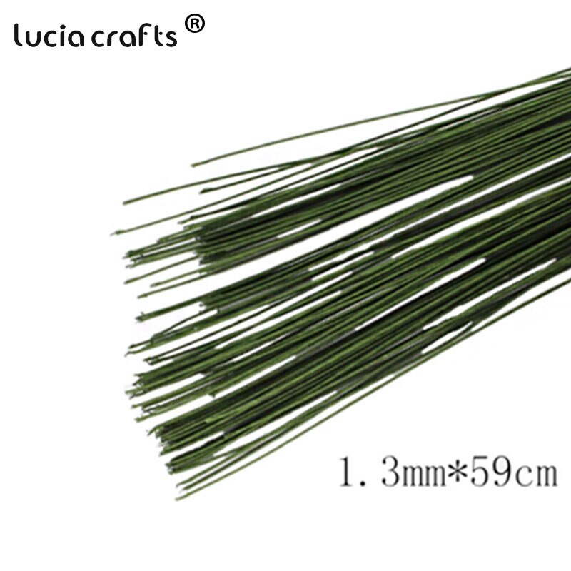 Lucia Crafts 12/24 pcs Green Holding Flowers Stems DIY Stocking Flower Branches Artificial Florist Crafts G1308: Size 1   12pcs