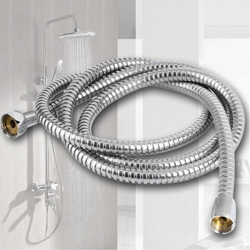 Flexible Shower Head Hose Gasket Stainless Steel Bathroom Bathtub Shower Head Encryption Leakproof Anti-rust Hose Fixed Pipe