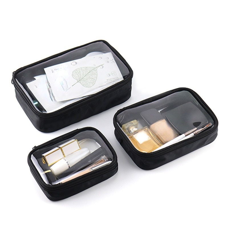 Waterdichte transparante make-up tas Dames make-up tas Reisrits Duidelijke make-up Beauty Wash Organizer Badtoilettassen Kit