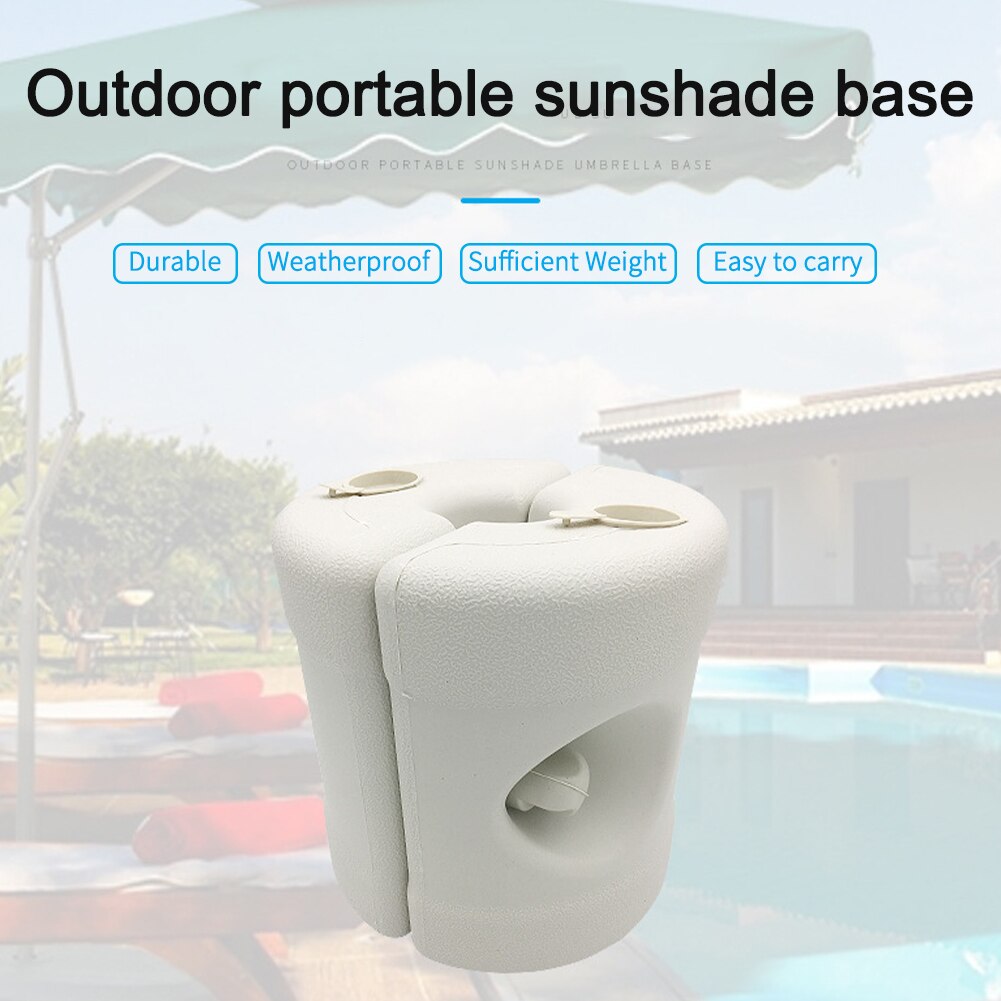 Accessories Outdoor Garden Yard Durable Filled Water Plastic Stand Portable Patio Umbrella Base Deck Porch Suport Weatherproof