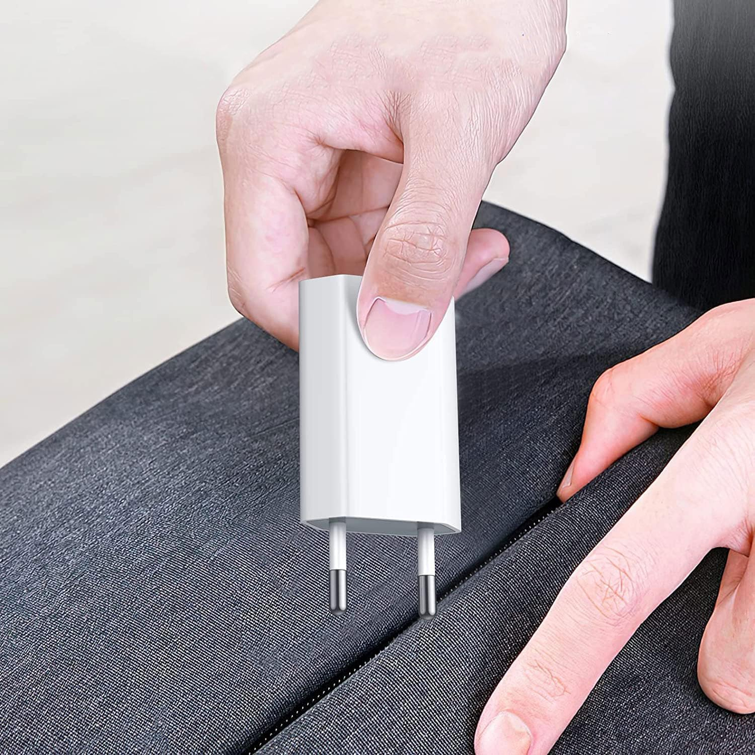 1 uds/3 uds/5 uds 5W enchufe de cargador USB 5V/1A enchufe de carga USB delgado fuente de alimentación para teléfono móvil MP3 luz nocturna