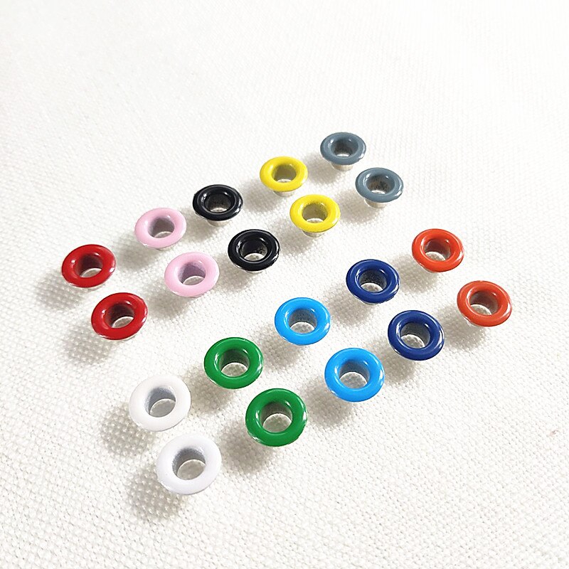 Ojales de Metal con agujeros para manualidades de cuero, zapatos de Scrapbooking, cinturón, bolsa, etiquetas para ropa, accesorios de , 10 colores variados, 500