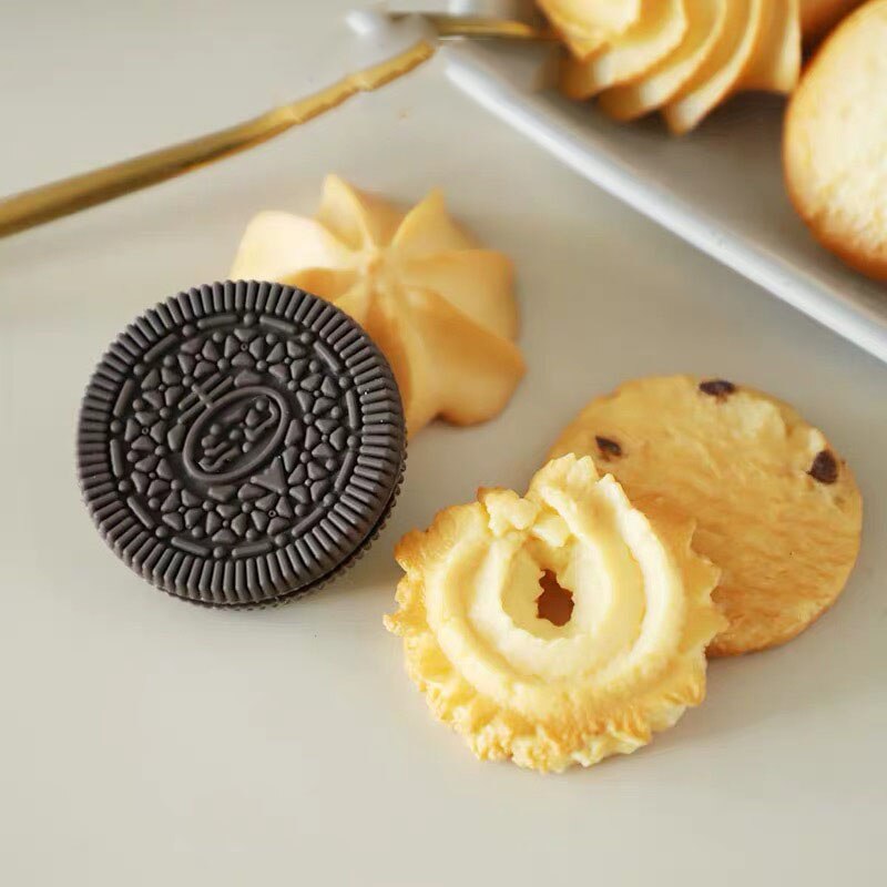 Simulation Cookie bougie moule Dessert Biscuit forme à la main bougie faisant bougie décorative Silicone moule
