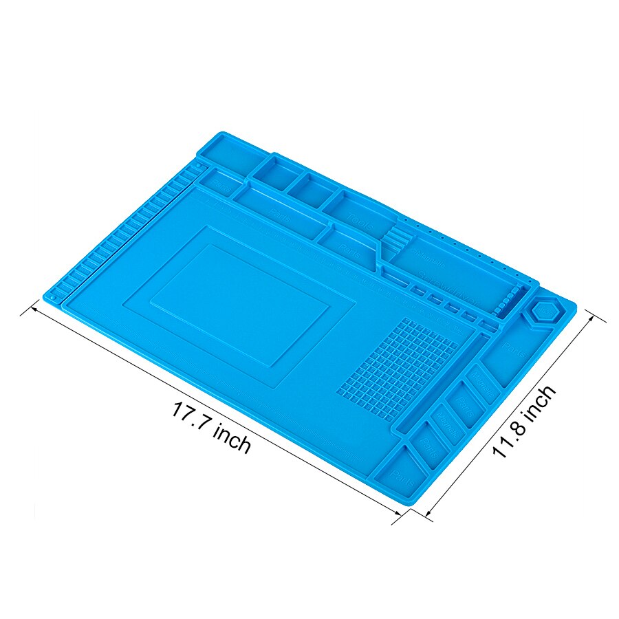 ESD – tapis de travail pour le soudage, isolant thermique, avec aimant, en Silicone, résistant aux hautes températures: Violet