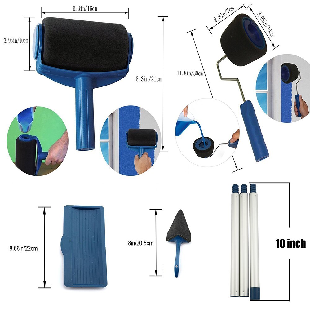 Household Wall Decorate Handle Painting Multifunction Paint Roller Kit
