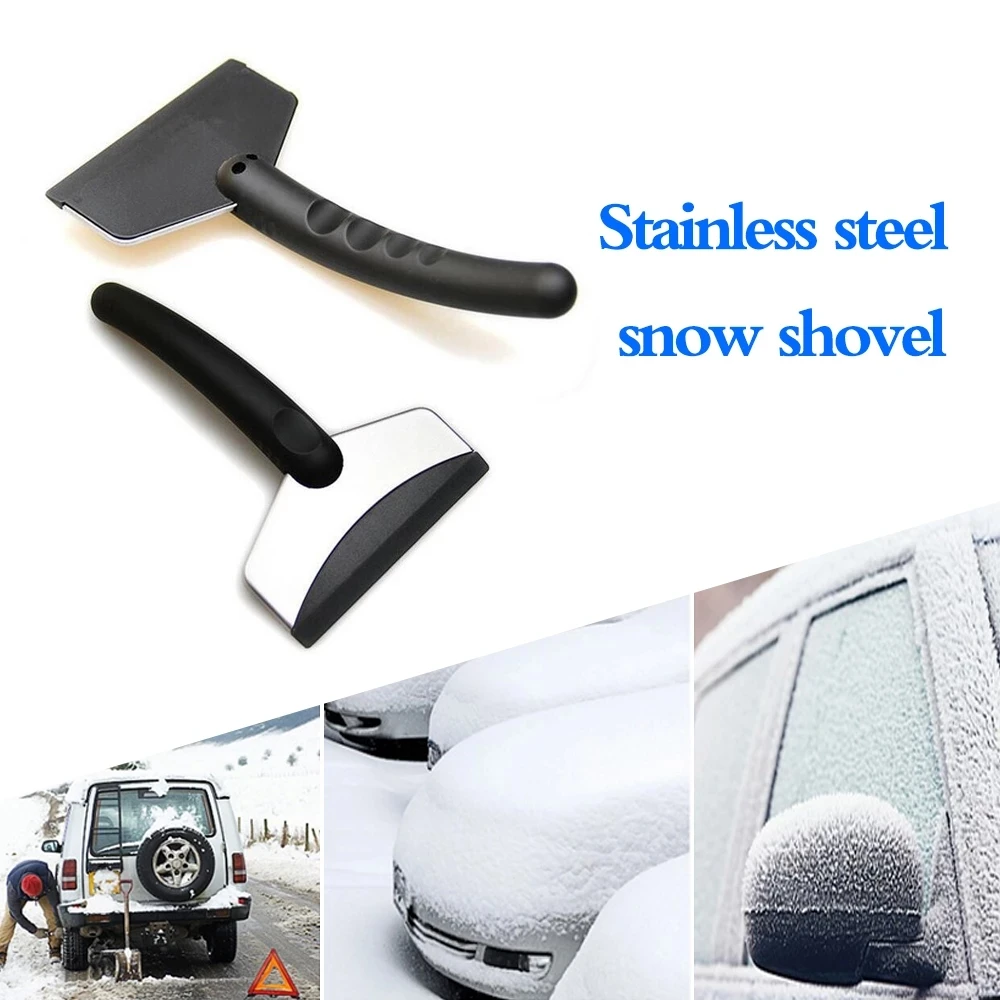Removedor de nieve para coche, raspador de hielo para parabrisas, rompecristales, pala de nieve, Herramientas de limpieza, cepillos de vidrio de limpieza rápida, accesorios para automóvil, 2 uds.