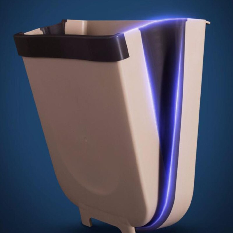 Vægmonteret sammenfoldelig affaldsspand køkken affaldsspand, der kan hænges affaldsspand i hjemmet, badeværelse toilet affaldscontainer