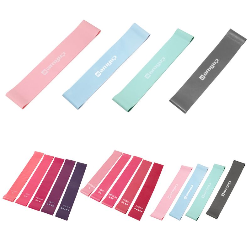 Yoga Fitness Resistance Loop Latex Exercise Bands Legs Hip Strength Training