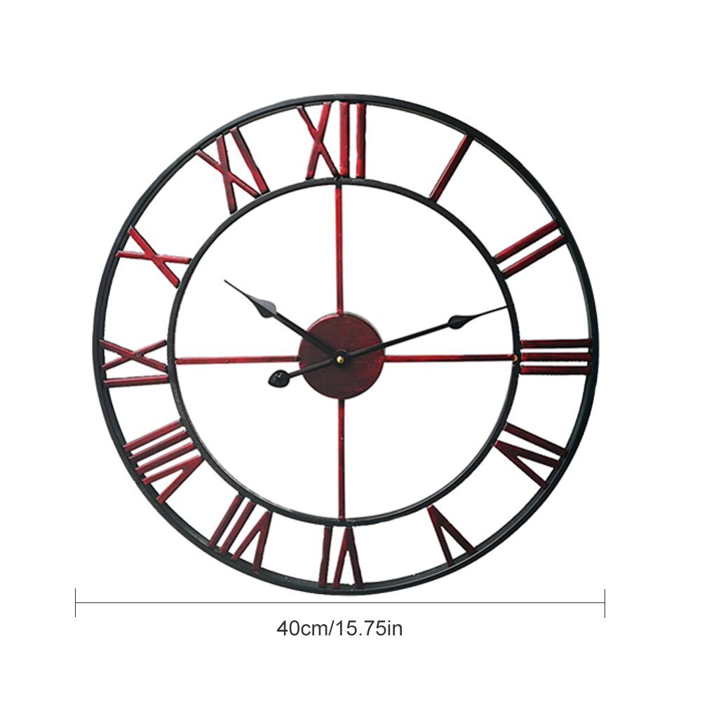 Atmospheric simple retro metal wrought iron clock wall clock modern living room cafe quiet decoration quartz clock