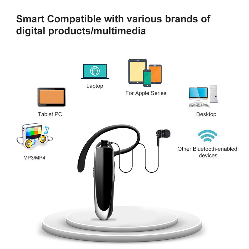 ZK20 K200 Bluetooth Headset Bluetooth 5.0 Handsfree Hoofdtelefoon Mini Draadloze Oortelefoon Voor Android Universal Business Rijden
