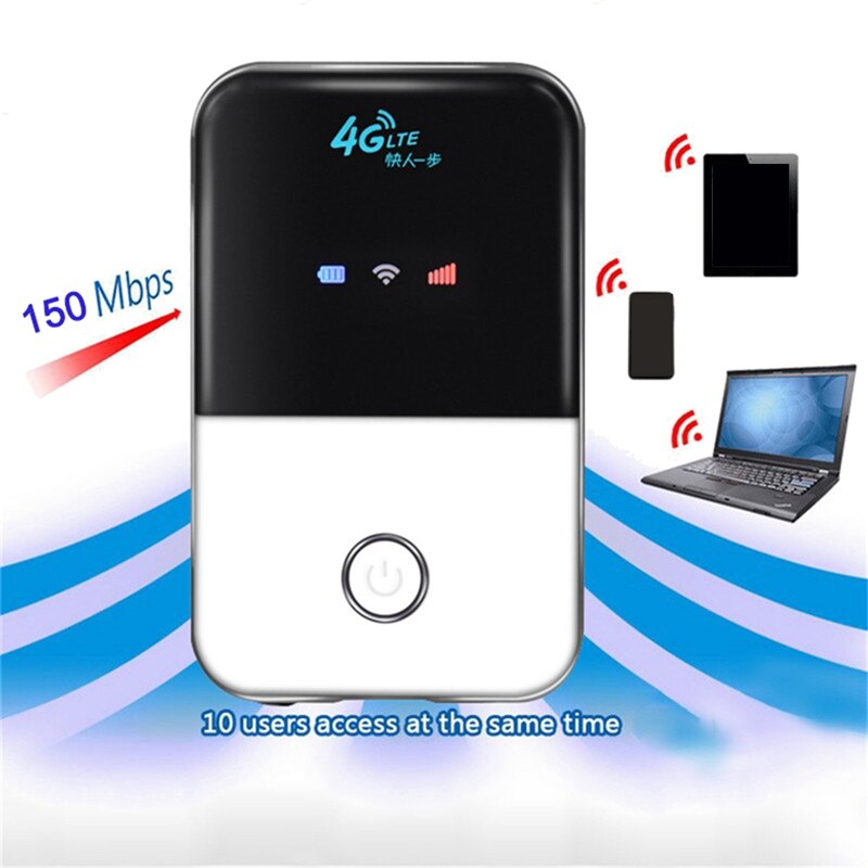 4G Lte Pocket Wifi Router Car Mobile Hotspot Wireless Broadband Mifi Unlocked Modem with Sim Card Slot