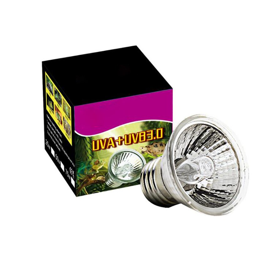 UVA UVB lámpara de calor para reptiles bombilla de bastidor, E27 25/50/75 vatios lámpara de luz solar de espectro completo lámpara de calefacción para lagarto, tortuga