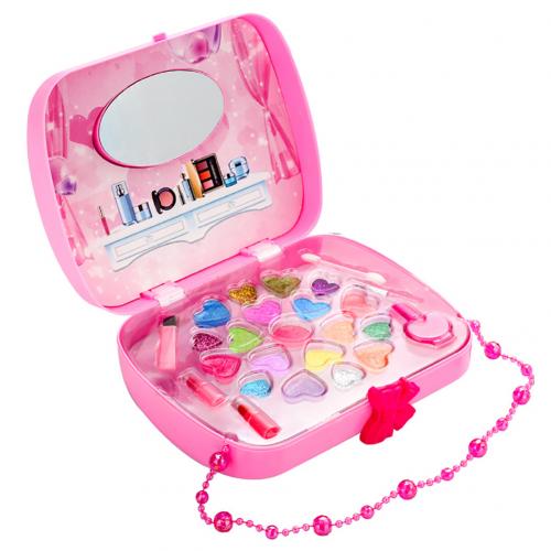 Meisjes Pretend Play Simulatie Eye Power Cosmetische Etote Tas Makeup Tools Kit Te Stor Speelgoed: Roze