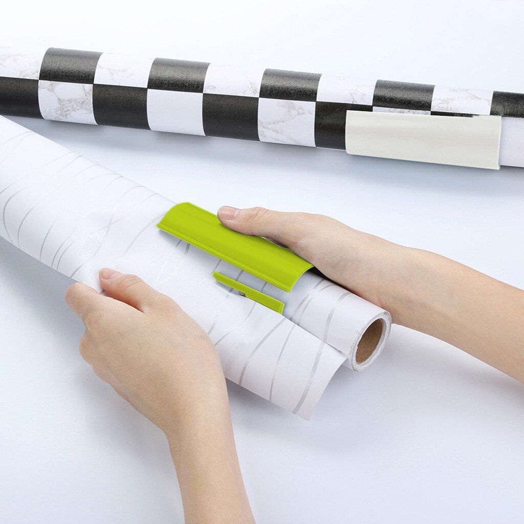 Wrapping Paper Cutter Christmas Wrapping Paper Cutting Tools Plastic Wrapping Paper Green 10x5.5cm