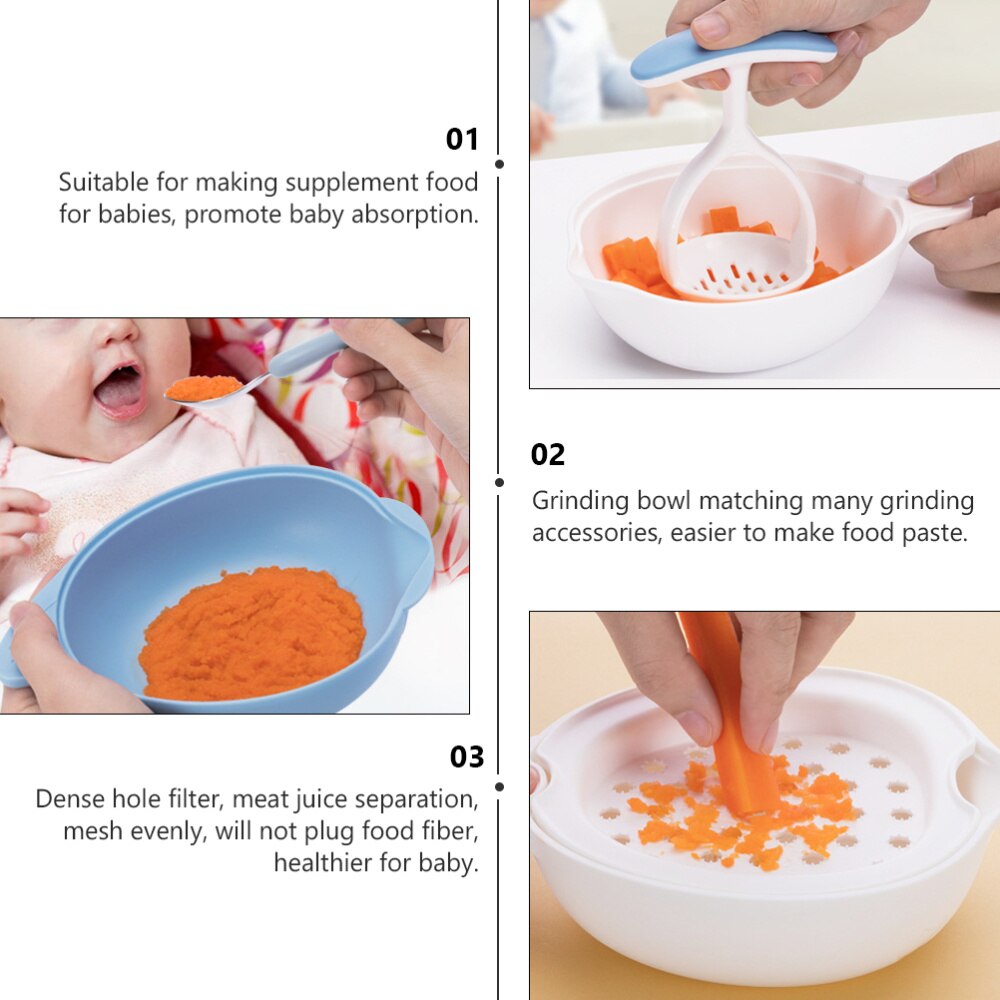 1 sett kosttilskuddskvern matkvernskål multifunksjonell kvern