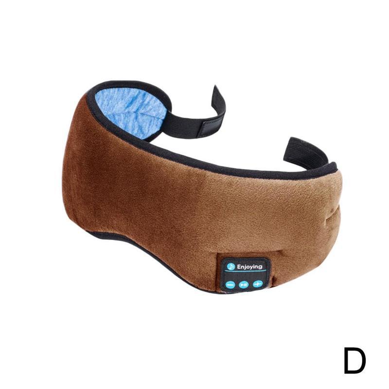 Smart Sleep Eye Mask Bluetooth Wireless Music Nap Headphone Earphone Travel Eye Shades With Built-in Speakers Mic Handsfree: C