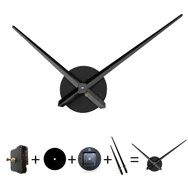 10sets of Large DIY Wall Clock Movement Mechanism Long Needles Hands for 3D Mirror Clock Replacement Accessories Home Decoration