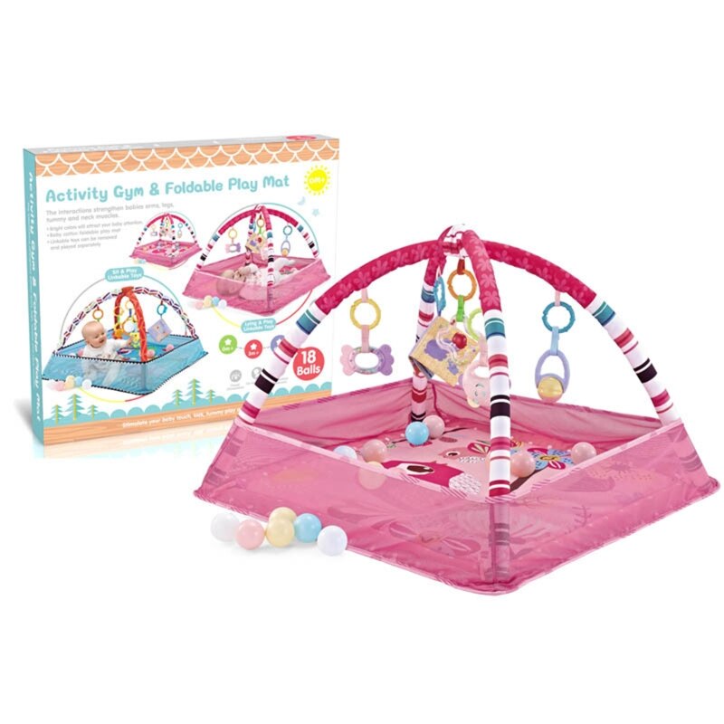 3 In 1 Baby Fitness Frame Pompoen Muur Speelkleed Baby Gym Speelgoed Zachte Verlichting Rammelaars Piano Musical Educatief Speelgoed: B