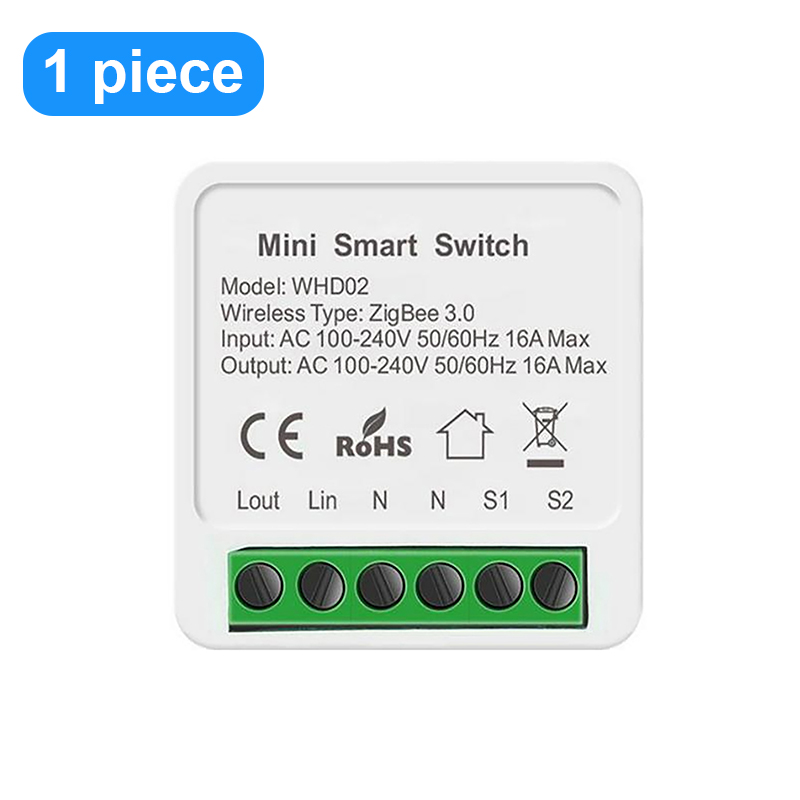 Tuya zigbee switch modul smart home 16a 100-240v arbejde med alexa google home yandex alice stemme / fjernbetjening timing switches: 1 stk