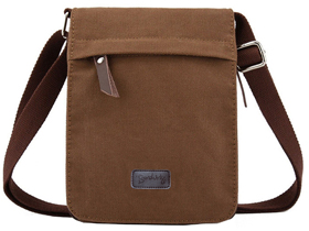 Canvas Tassen Mannen Messenger Bags Vintage mannen Schouder Crossbody Tassen Man Koffie/Groen Kleine Tas Handtassen: coffee / (30cm<Max Length<50cm)