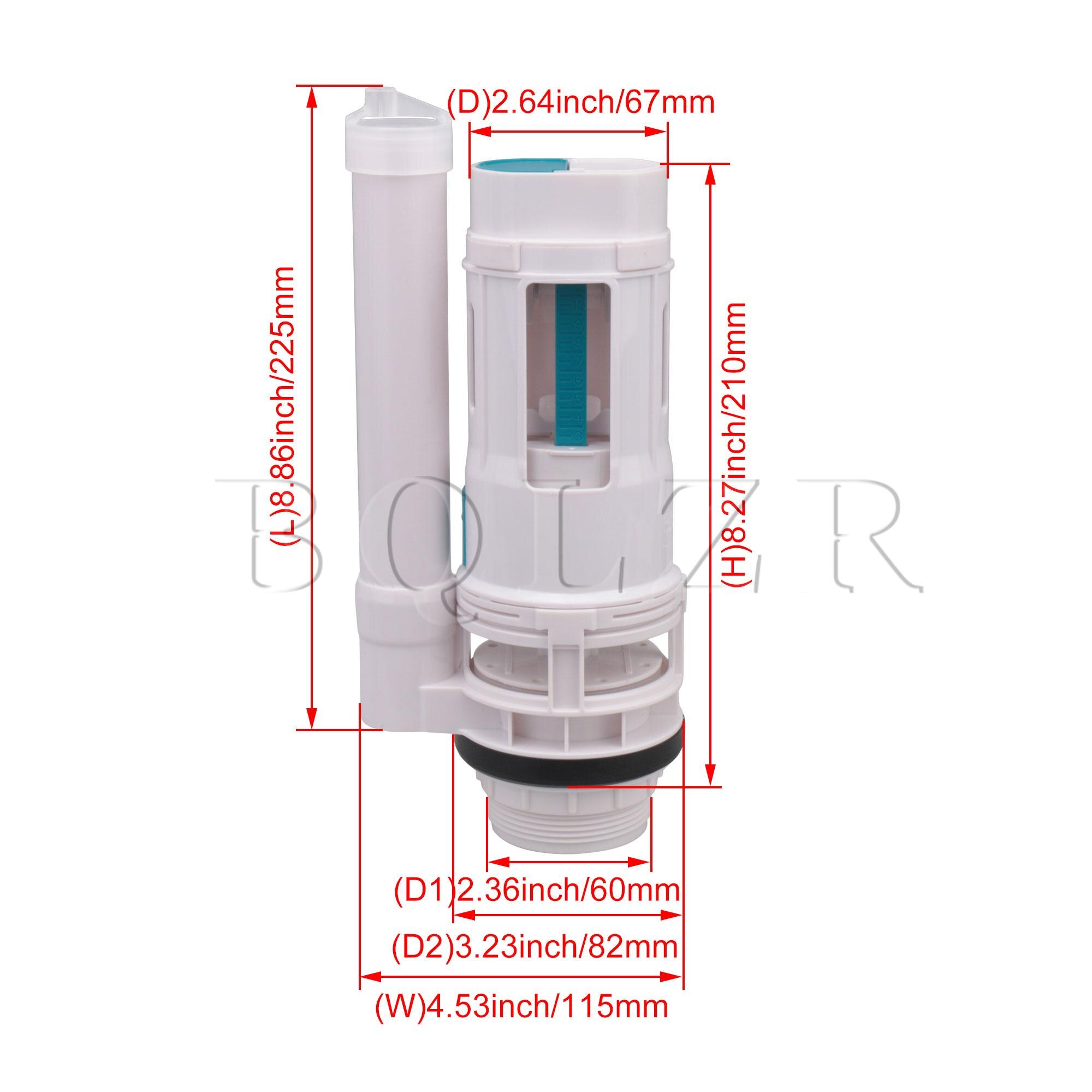 BQLZR Toilet Fittings Cistern Push Button Valve Dual Flush Valve 8.27inch Height